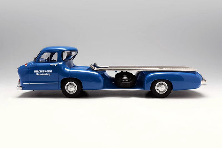 IVY Blue Miracle 1:18 Anhänger Transportfahrzeug Renntransporter Legierung Automodell