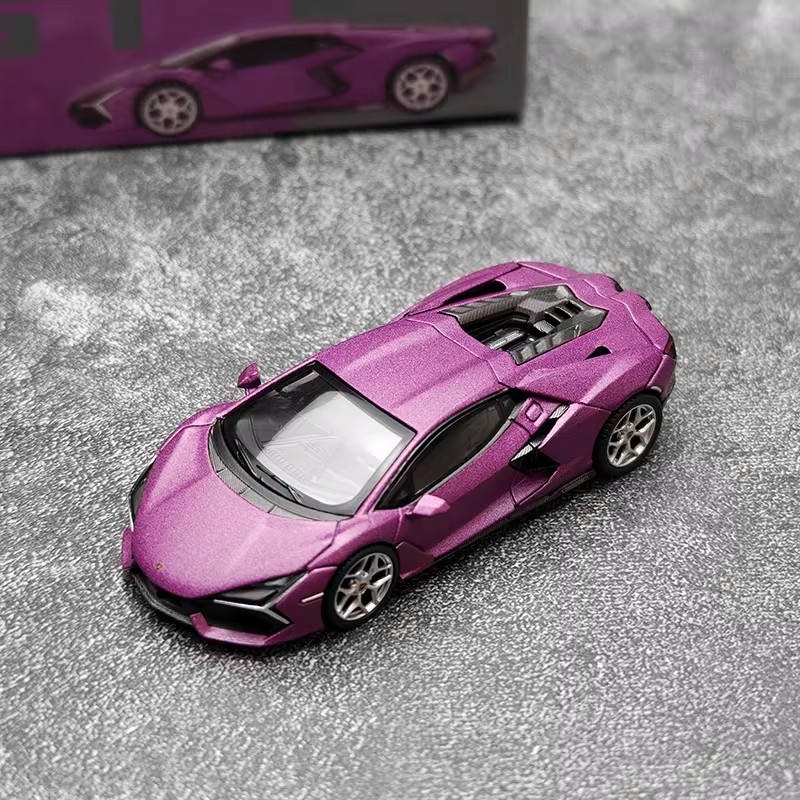 MINI GT 1:64 Lamborghini Revuelto Viola 30th Matte Diecast Model Car