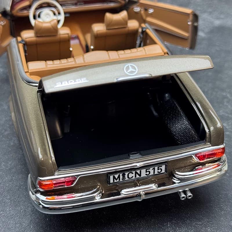 NOREV 1:18 Mercedes-Benz 280 SE Cabriolet W111 Diecast Model Car – Removable Soft-Top Roof Collectible