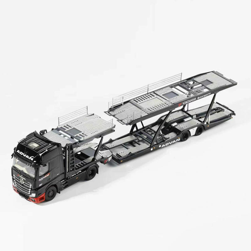 Mercedes-Benz Actros Double-Decker Car Transport Trailer 1:64 Diecast Model