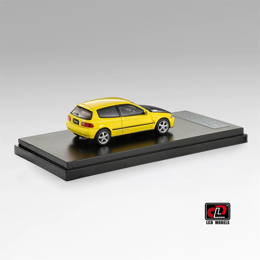 LCD Models 1:64 Honda Civic SiR II EG6 Diecast Model Car – Opening Hood JDM Hatchback Collectible