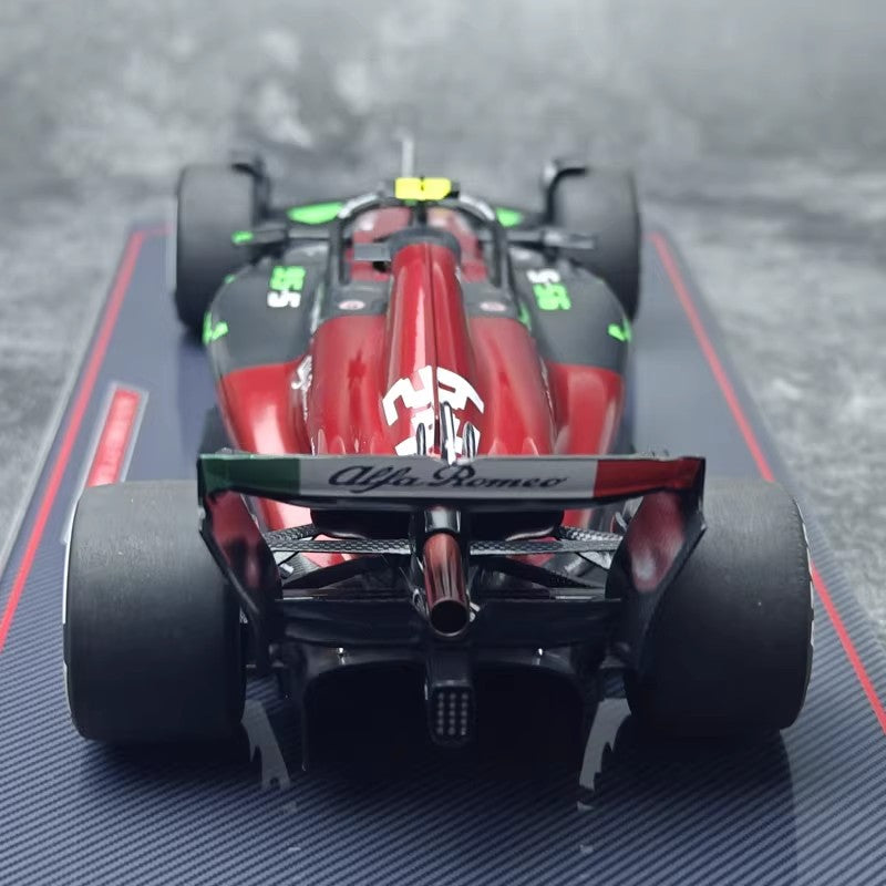 Alfa Romeo F1 C43 – #24 Zhou Guanyu Belgium GP Edition 1:18 Scale Model by Kilo NZG (Alloy Shell + Display Base & Cover)