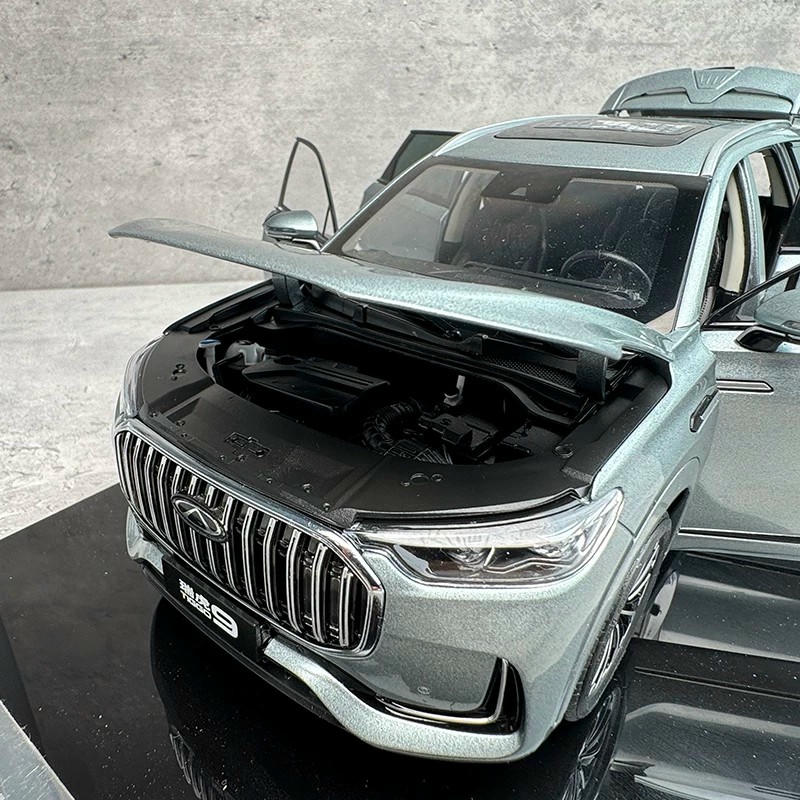 1:18 Chery Tiggo 9 Alloy Model — Olive Gray