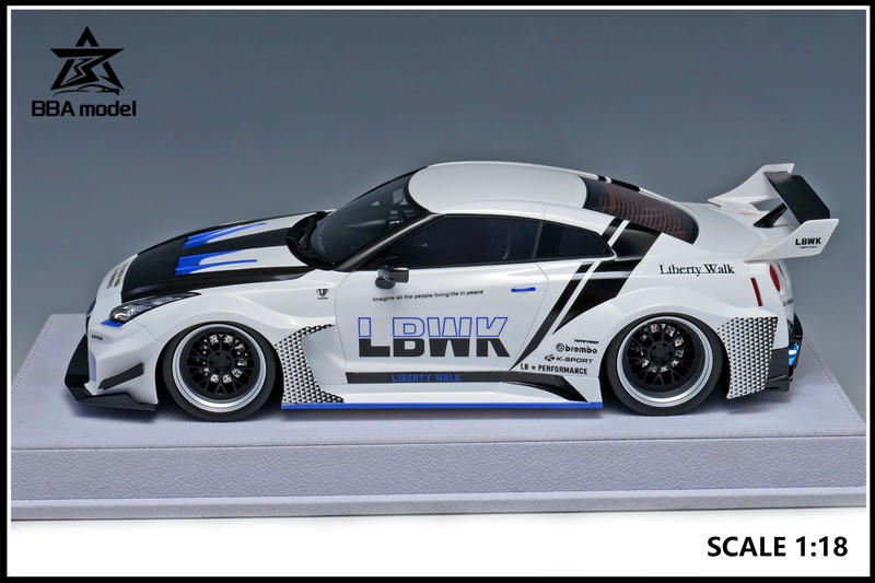 BBA Nissan GT-R 35GT-RR 1:18 Resin Model Car
