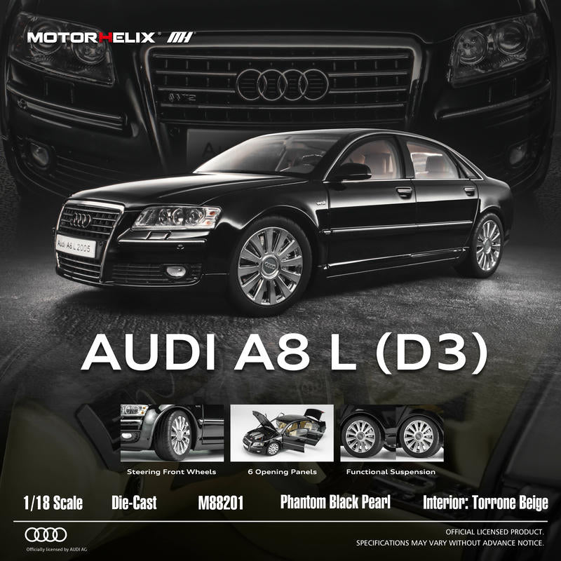 MOTORHELIX Audi A8 L (D3) 1:18 Diecast Model Car