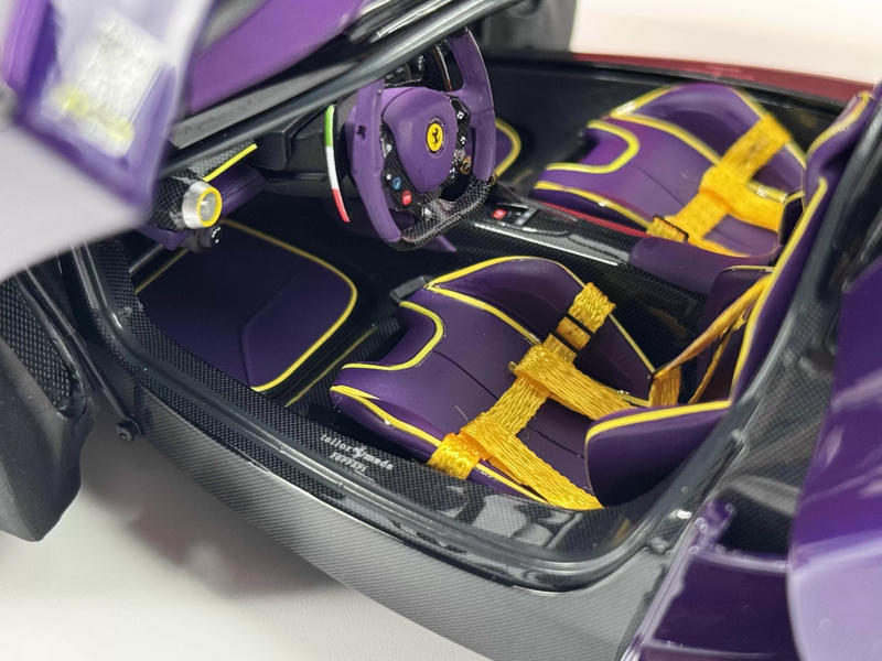 BBR 1:18 Ferrari LaFerrari Dubai Purple Diecast Car
