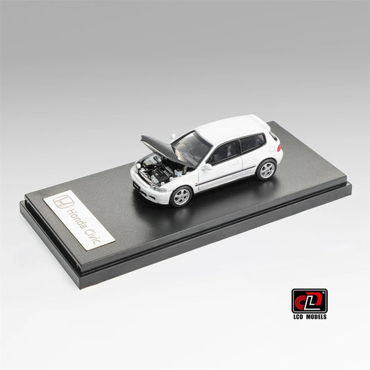 LCD Models 1:64 Honda Civic SiR II EG6 Diecast Model Car – Opening Hood JDM Hatchback Collectible