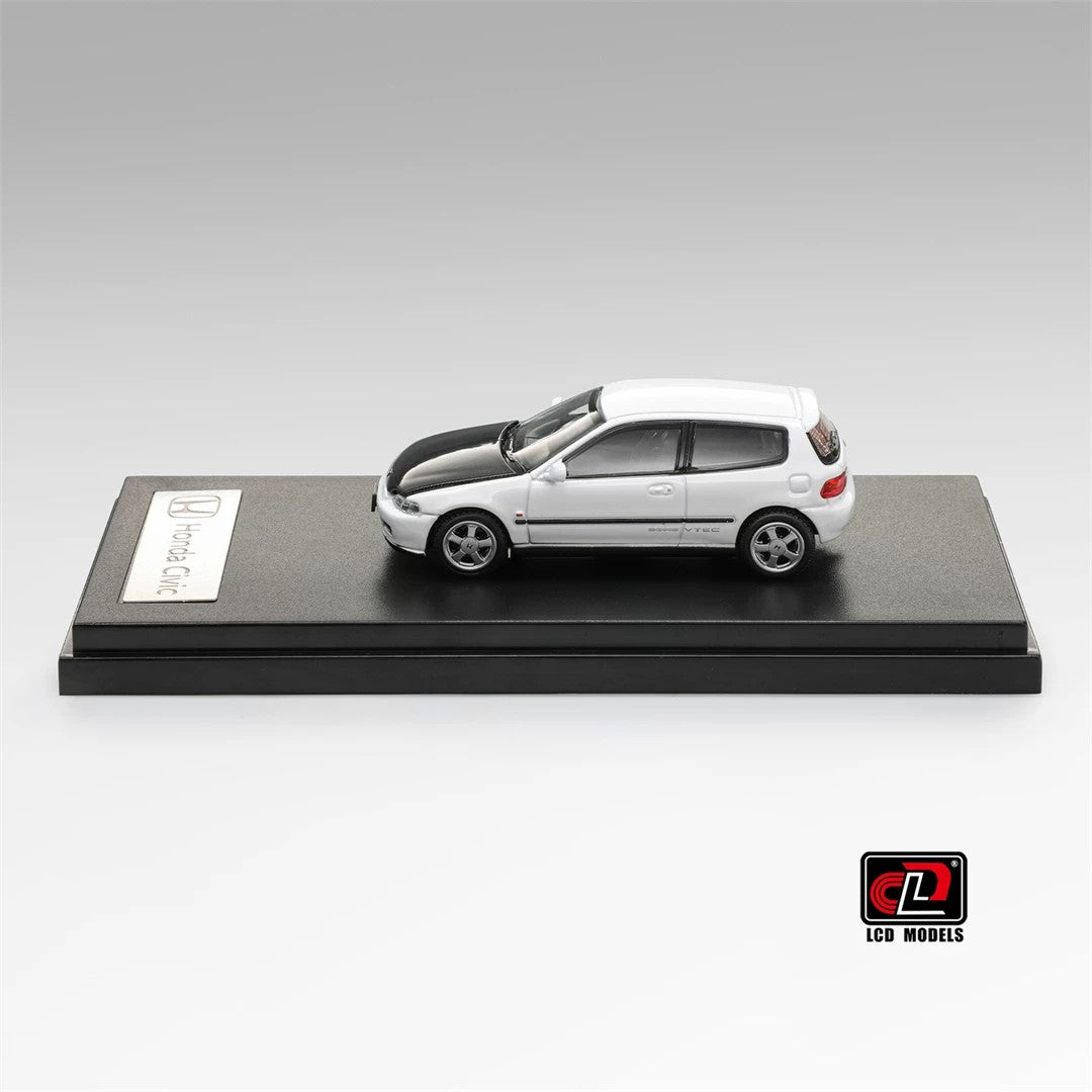 LCD Models 1:64 Honda Civic SiR II EG6 Diecast Model Car – Opening Hood JDM Hatchback Collectible