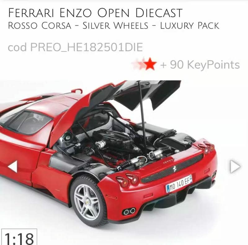 P*O様 BBR製 Enzo Ferrari 1/18 ブラック ミニカー 新品 BBR 1:18 Ferrari Enzo Full-Opening Diecast Model – YX car model