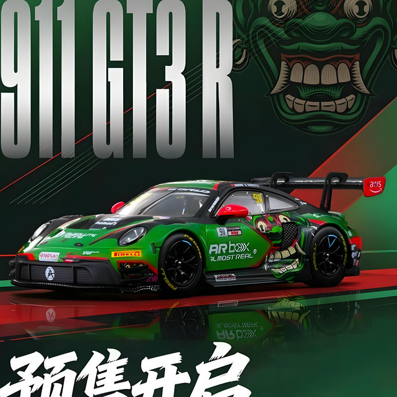 Almost Real 1:64 Porsche 911 GT3 R 2026 GT World Challenge Asia Mandalika #911 Alloy Model