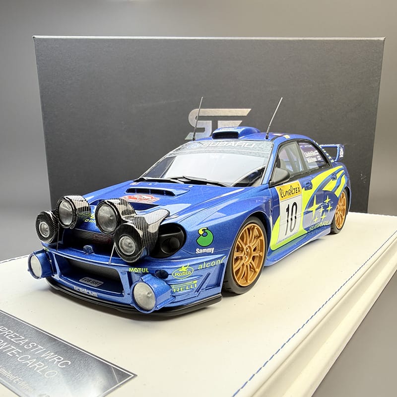 1:18 Subaru Impreza STI WRC 2002 Monte Carlo Rally Resin Model Car