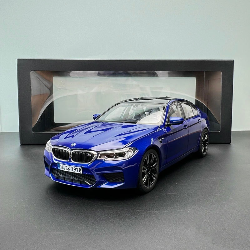 NOREV 1:18 BMW M5 F90 M Power Alloy Diecast Model Car – Blue Collector Display