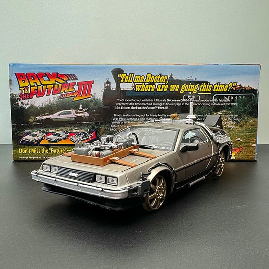SunStar 1:18 Back to the Future Part III Time Machine Diecast Model 2714# – Movie Car Collection