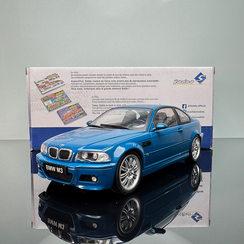 Solido BMW M3 E46 1:18 Scale Diecast Model – Interactive Collectible