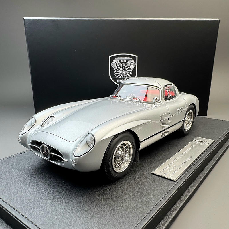 V8 Model 1:18 Mercedes‑Benz 300 SLR Resin Model – YX car model