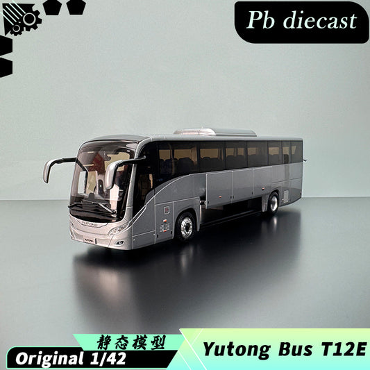 Yutong Bus T12E 1:42 Alloy Model - Door Opening Die Casting Car Model