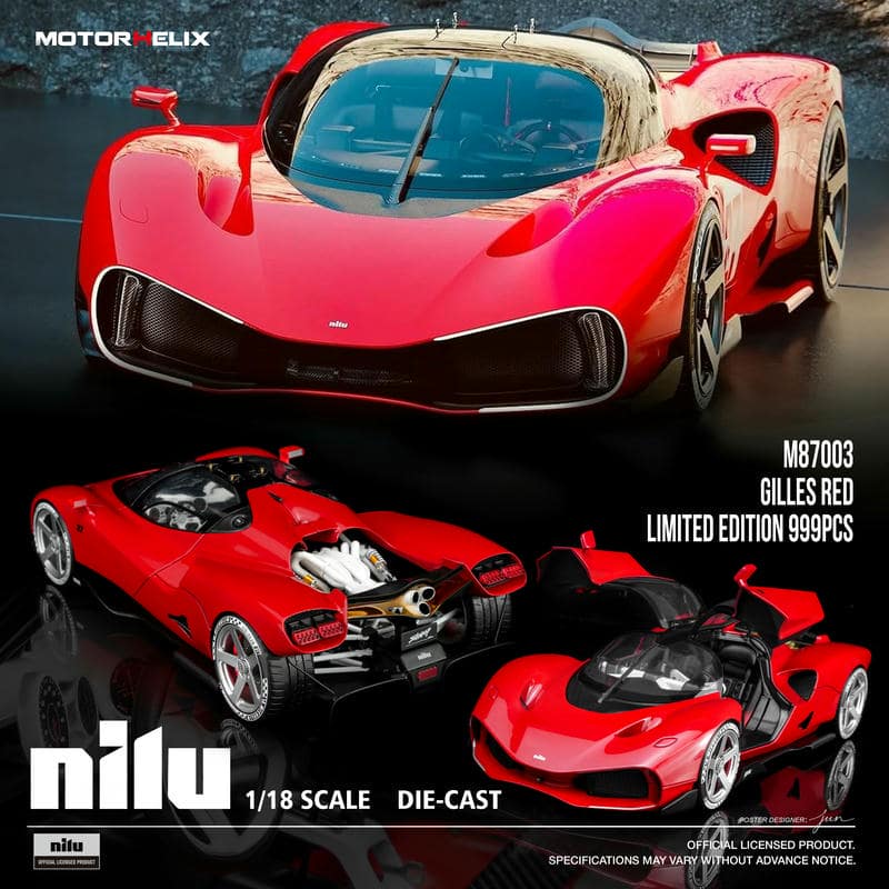 MOTORHELIX 1:18 Nilu27 Hypercar Diecast Model – YX car model