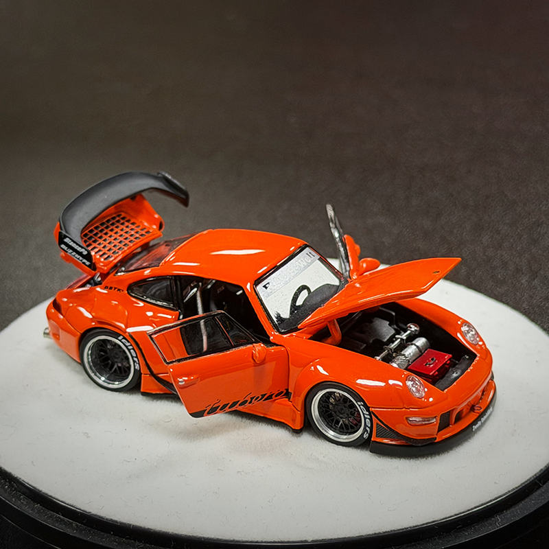 PGM 1:64 Porsche 911 RWB 993 Diecast Model Car-JDM