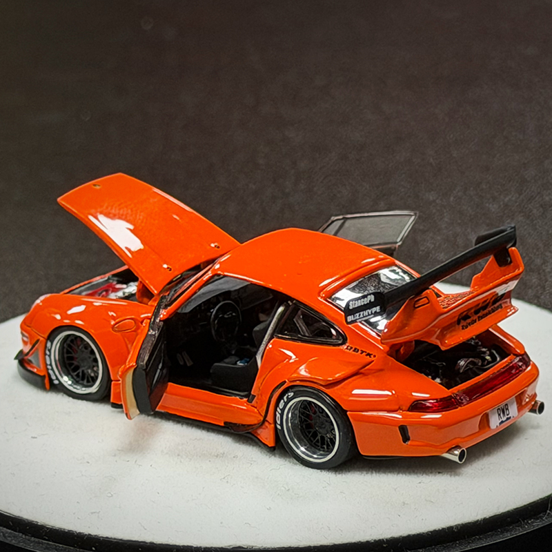 PGM 1:64 Porsche 911 RWB 993 Diecast Model Car-JDM