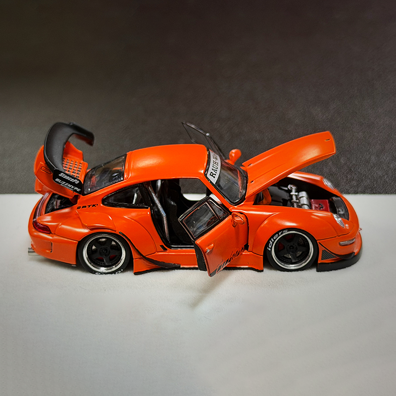 PGM 1:64 Porsche 911 RWB 993 Diecast Model Car-JDM