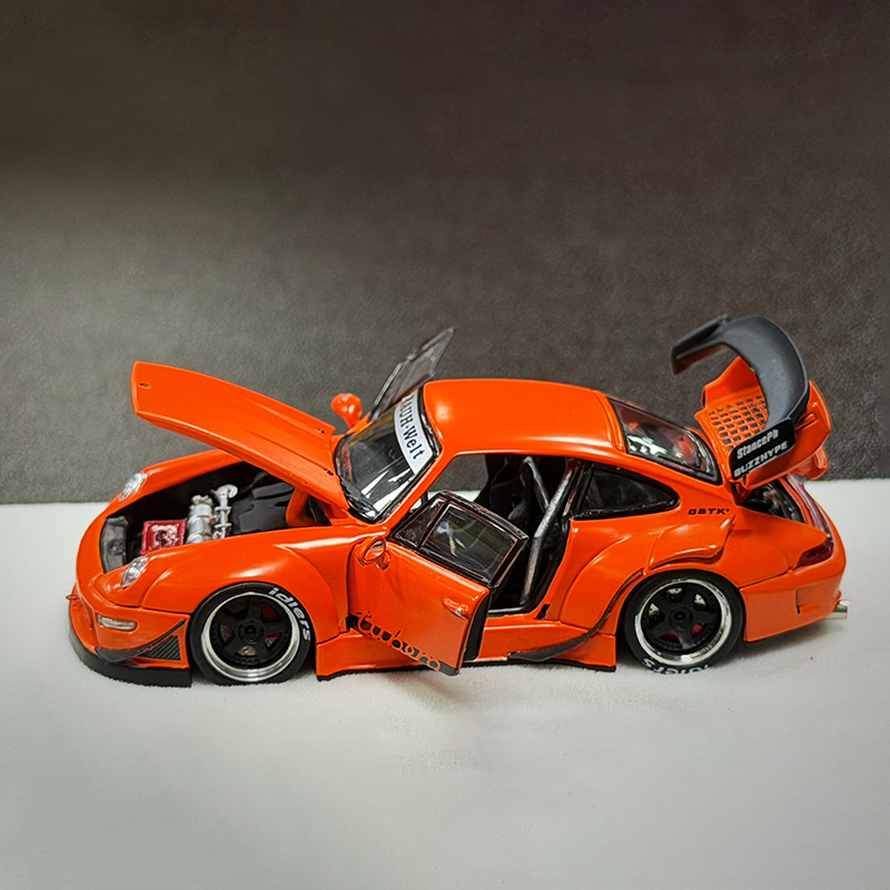 PGM 1:64 Porsche 911 RWB 993 Diecast Model Car-JDM