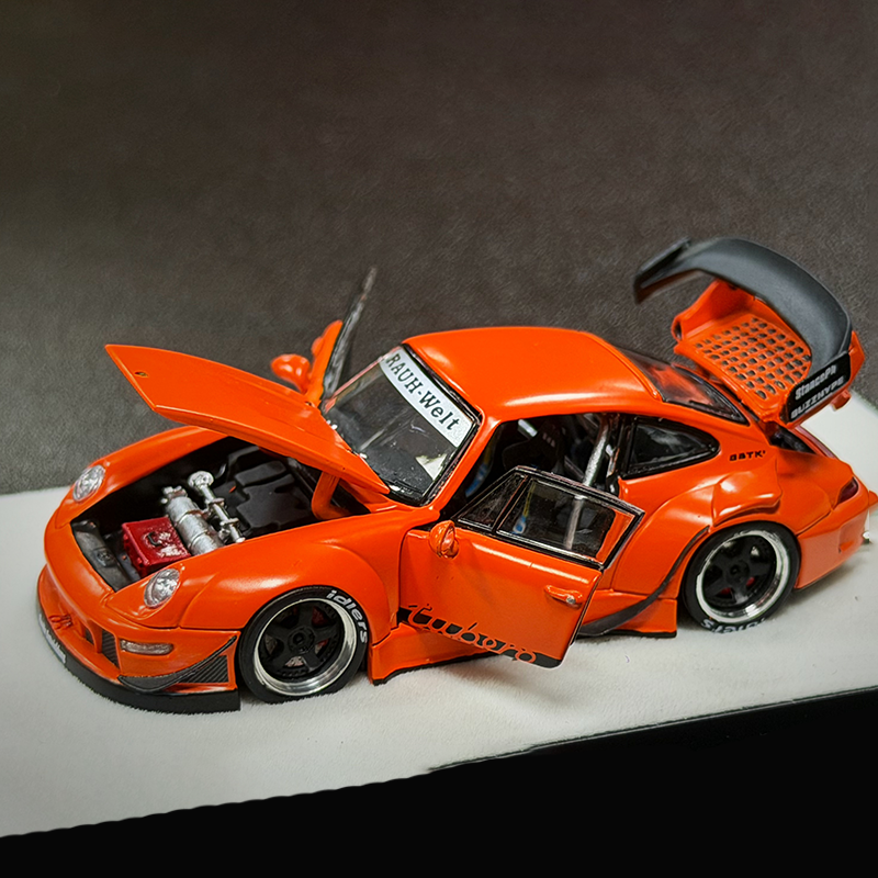 PGM 1:64 Porsche 911 RWB 993 Diecast Model Car-JDM