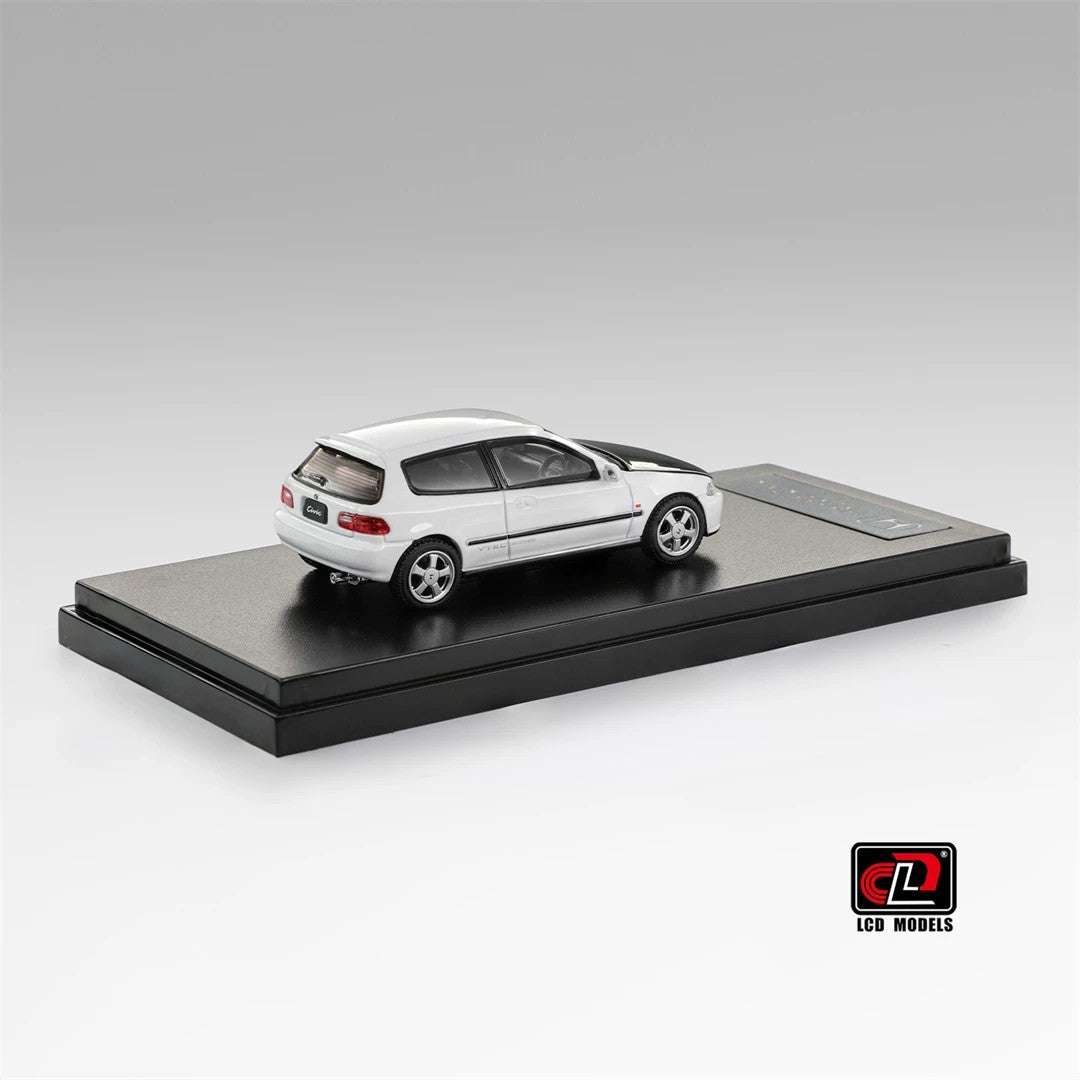 LCD Models 1:64 Honda Civic SiR II EG6 Diecast Model Car – Opening Hood JDM Hatchback Collectible