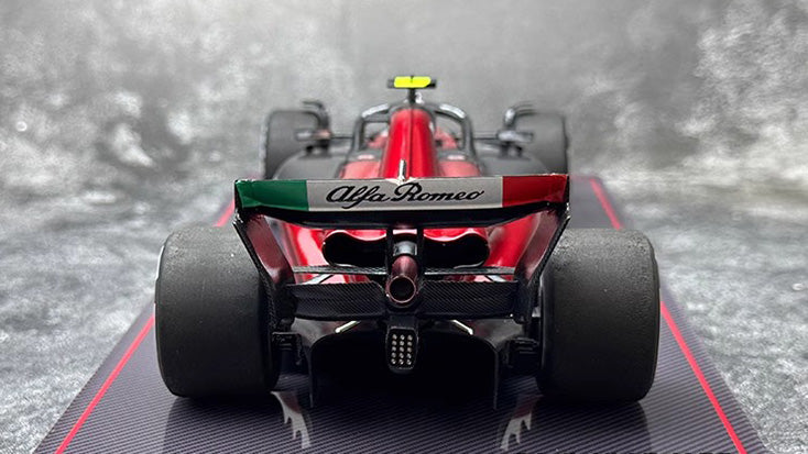 Alfa Romeo F1 C43 – #24 Zhou Guanyu Australia GP Edition 1:18 Scale Model by Kilo NZG (Alloy Shell with Display Base & Cover)