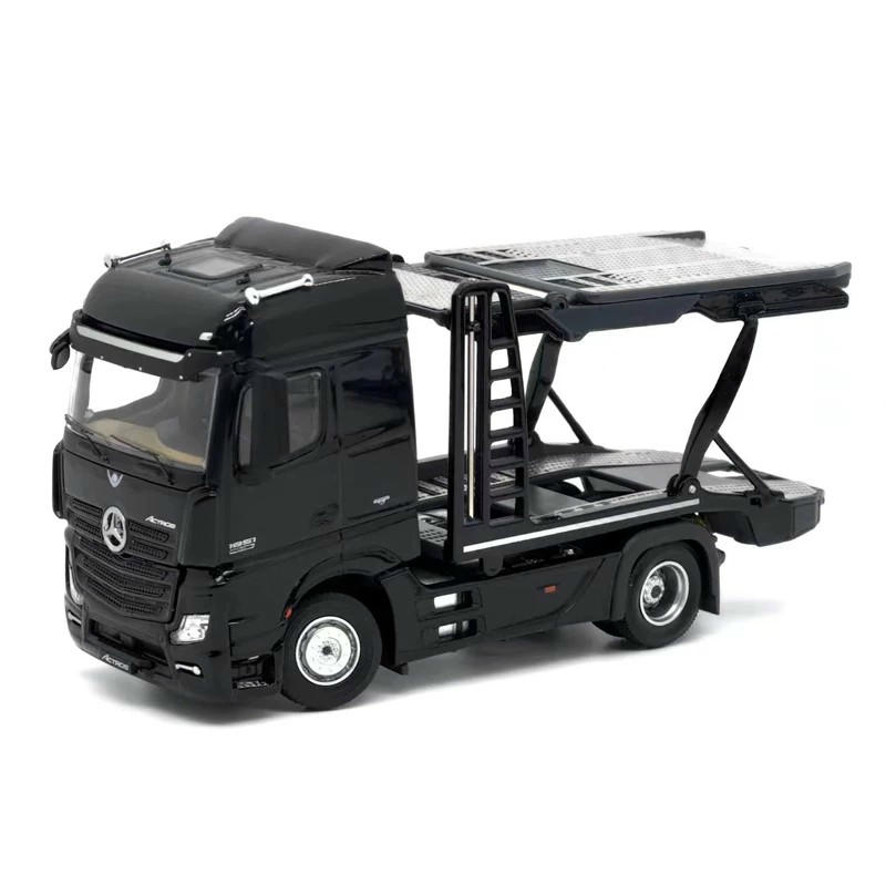 Mercedes-Benz Actros Double-Decker Car Transport Trailer 1:64 Diecast Model
