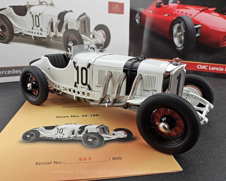 CMC Mercedes-Benz SSKL 1931 “White Elephant” No.10 M-188 1:18 Diecast Model Car