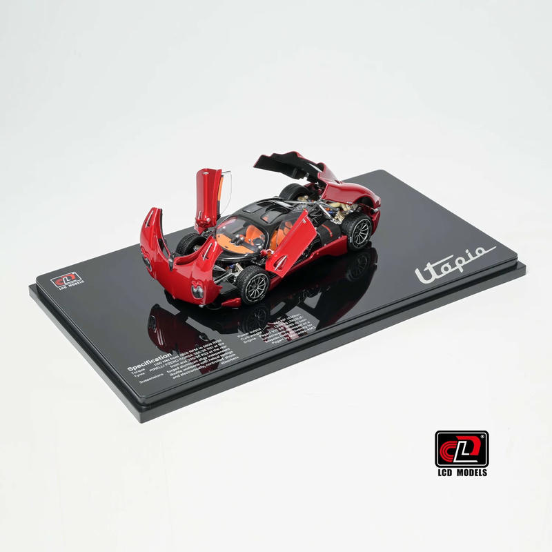 LCD Pagani Utopia 1:43 Diecast Model Car – YX car model