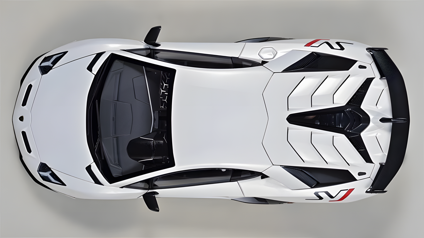 AutoArt Lamborghini Aventador SVJ 1:18 Scale Diecast Model – Diecast Supercar Collection（White）