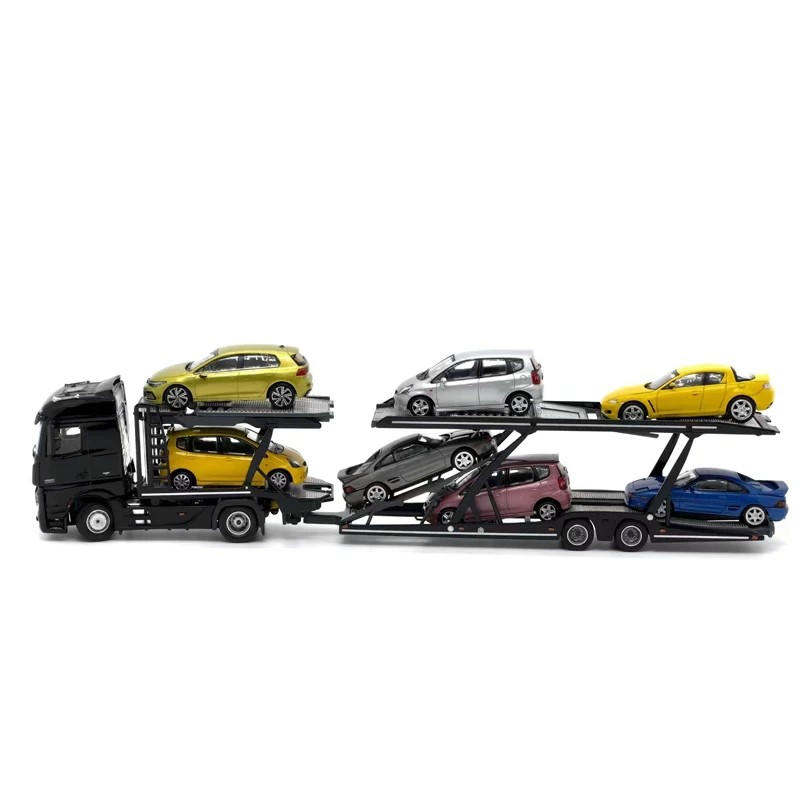 Mercedes-Benz Actros Double-Decker Car Transport Trailer 1:64 Diecast Model