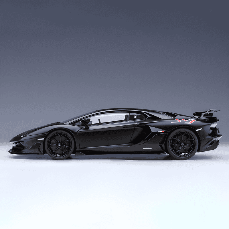 AutoArt Lamborghini Aventador SVJ 1:18 Scale Diecast Model – Diecast Supercar Collection（Black）