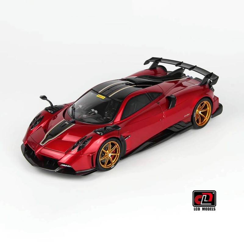 Pre-sale LCD 1:18 Pagani Imola Diecast Alloy Model Car-silver-red