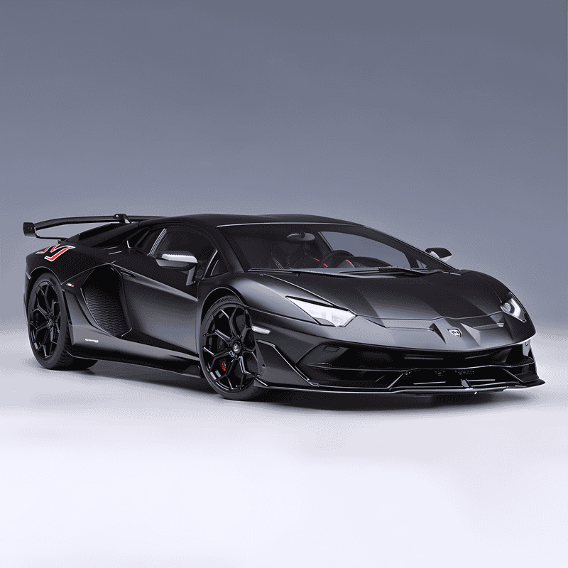 AutoArt Lamborghini Aventador SVJ 1:18 Scale Diecast Model – Diecast Supercar Collection（Black）