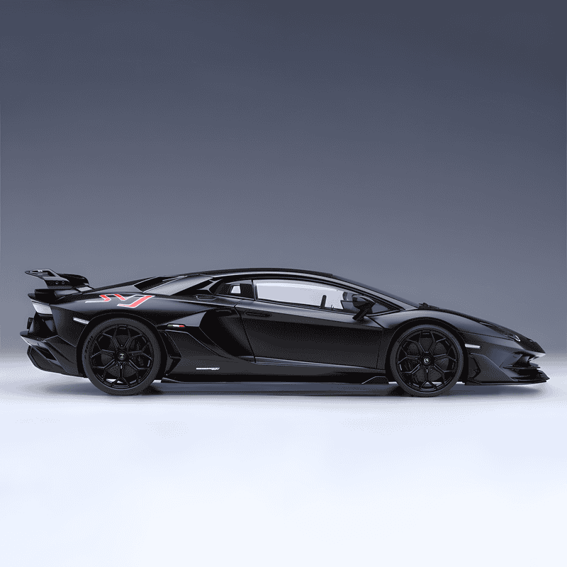 AutoArt Lamborghini Aventador SVJ 1:18 Scale Diecast Model – Diecast Supercar Collection（Black）