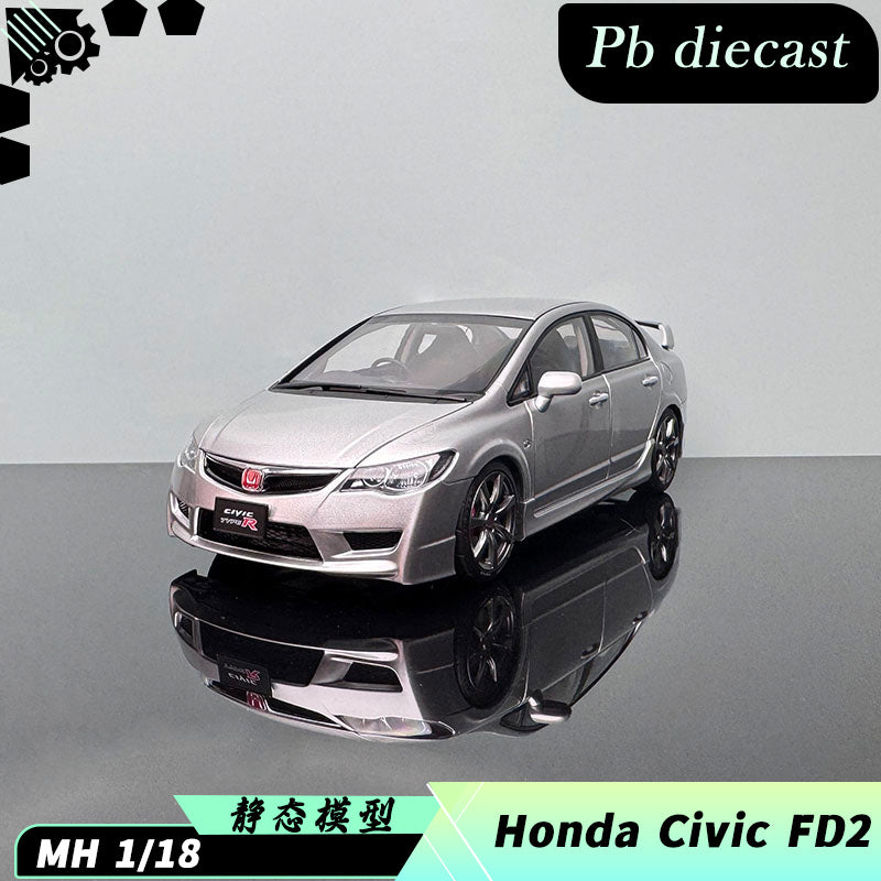 Honda Civic Type R FD2 Motorhelix  Diecast Model – 1/18 Scale (Blue/Silver) Limited Edition