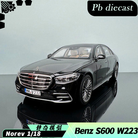 Mercedes-Benz W223 S600 Black Diecast Model – 1:18 Scale Collectible