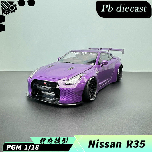 PGM 1:18 Nissan LB GTR R35 Alloy Diecast Model Car