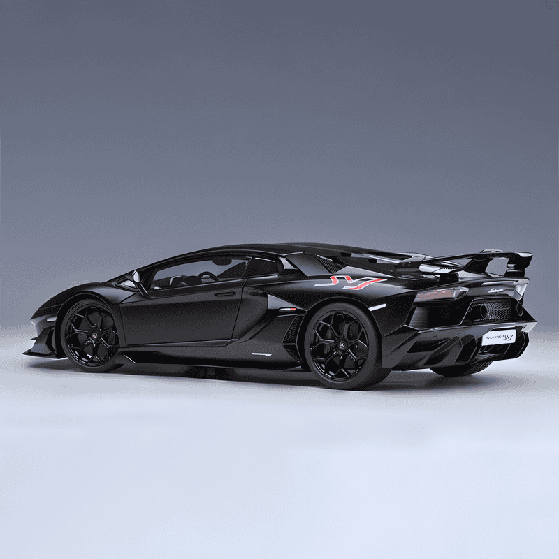 AutoArt Lamborghini Aventador SVJ 1:18 Scale Diecast Model – Diecast Supercar Collection（Black）