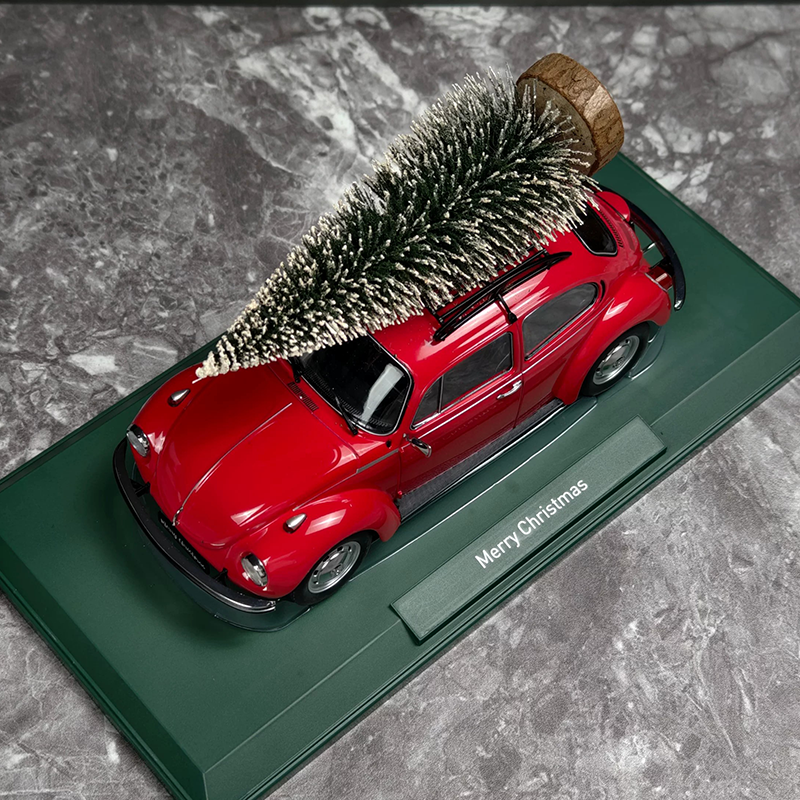 NOREV 1:18 Christmas Edition Volkswagen Beetle, Porsche 911 &amp; Fiat 500 Diecast Model Cars
