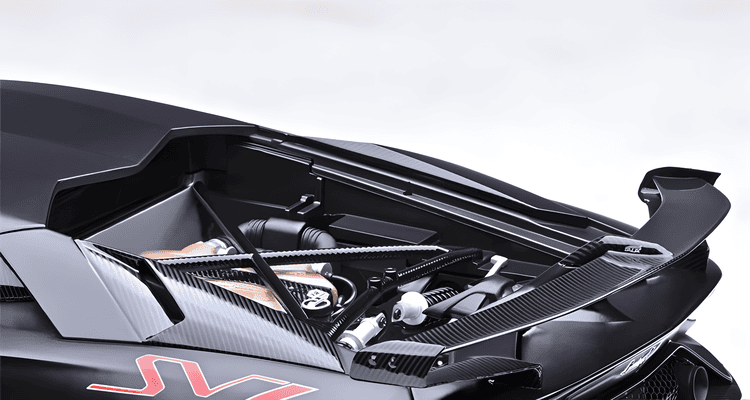 AutoArt Lamborghini Aventador SVJ 1:18 Scale Diecast Model – Diecast Supercar Collection（Black）
