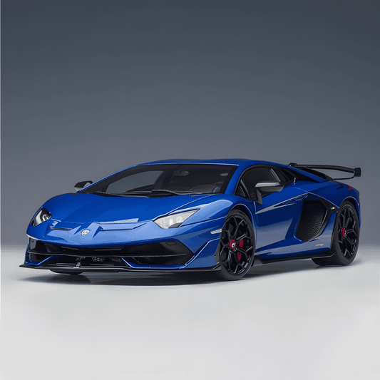 AutoArt Lamborghini Aventador SVJ 1:18 Scale Diecast Model – Diecast Supercar Collection(Blue)
