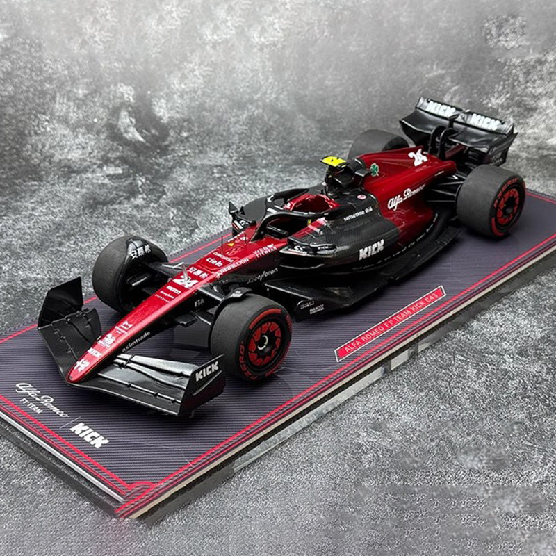 Alfa Romeo F1 C43 – #24 Zhou Guanyu Spain GP Edition&nbsp;1:18 Scale Model by Kilo NZG (Alloy Shell + Display Base & Cover)
