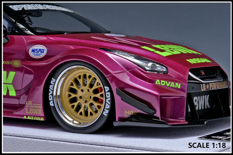 BBA Nissan GT-R 35GT-RR 1:18 Resin Model Car