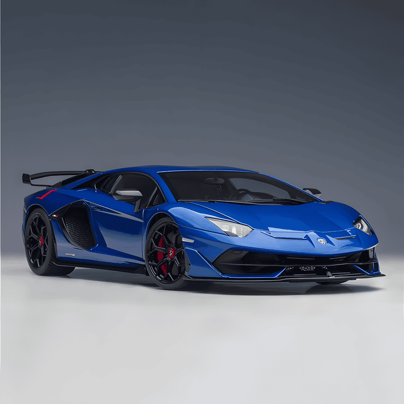 AutoArt Lamborghini Aventador SVJ 1:18 Scale Diecast Model – Diecast Supercar Collection（Blue）
