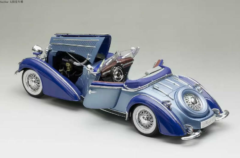 SunStar 1:18 1939 Horch 855 Roadster Diecast Model – YX car model