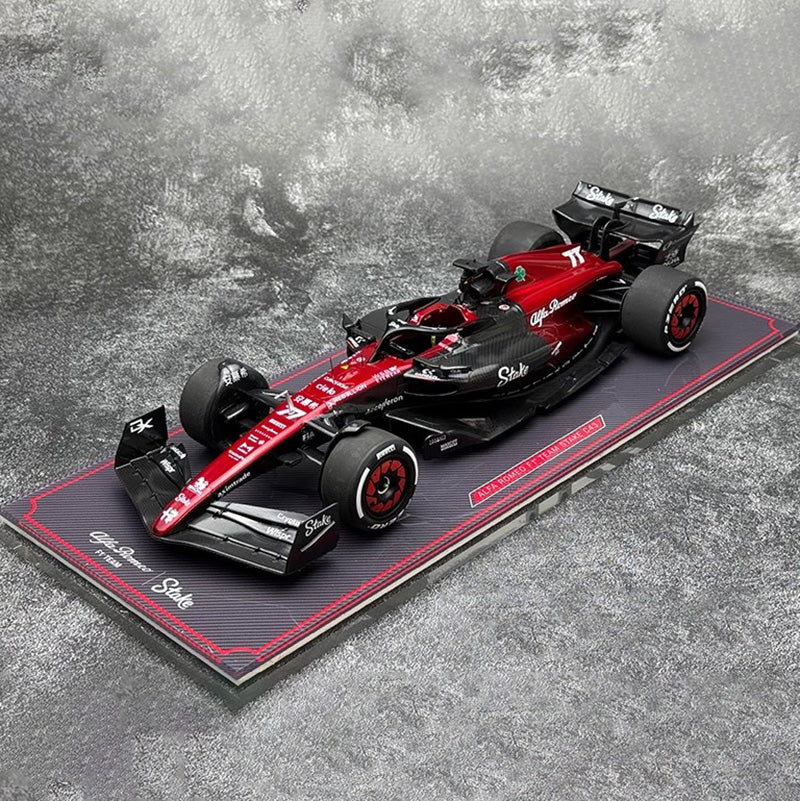 Alfa Romeo F1 C42 – #77 Valtteri Bottas Bahrain GP Edition&nbsp;1:18 Scale Model by Kilo NZG (Alloy Shell + Display Base Cover)