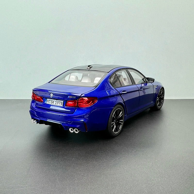 NOREV 1:18 BMW M5 F90 M Power Alloy Diecast Model Car – Blue Collector Display